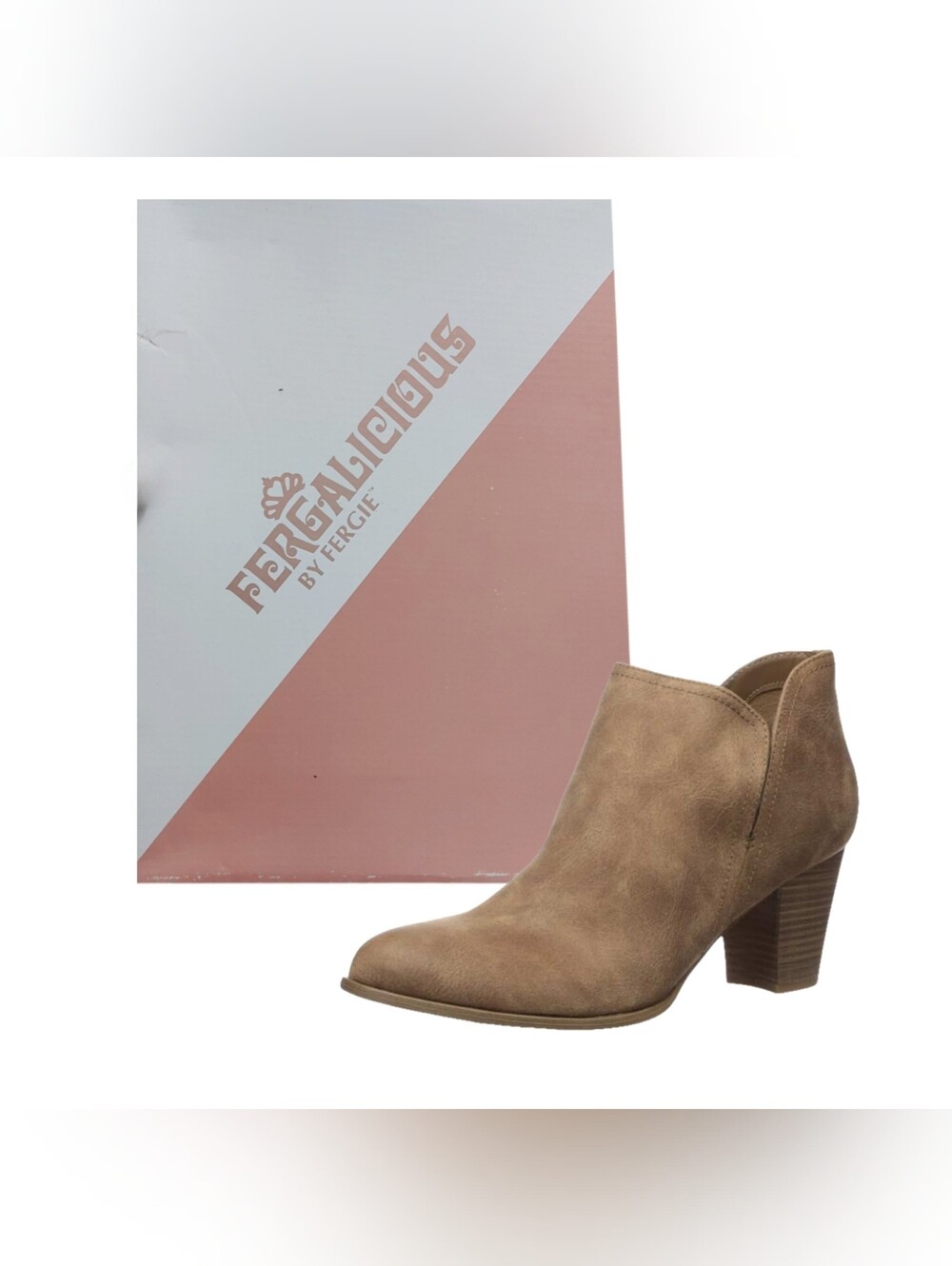 Fergalicious Charley Womens Sand Faux Leather Ankle Bootie Size 10 NIB